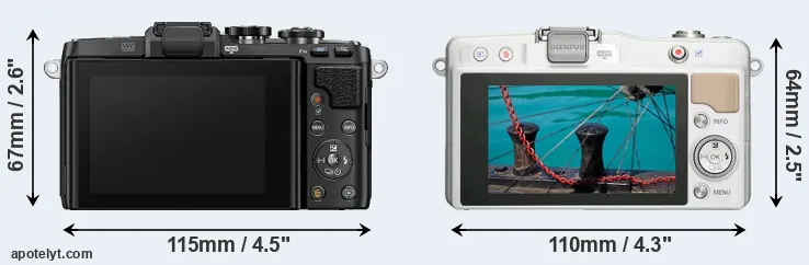 Comparison E-PL7 or E-PM2 rear