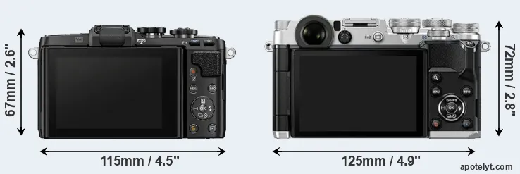 Comparison E-PL7 or PEN-F rear