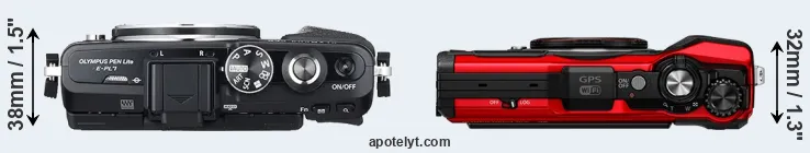 Compare E-PL7 versus TG-6 top