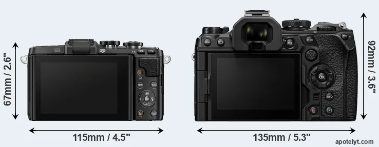 Comparison E-PL7 or OM-1 II rear