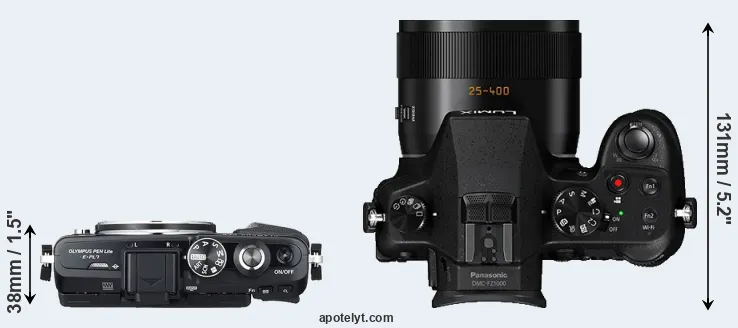 Compare E-PL7 versus FZ1000 top