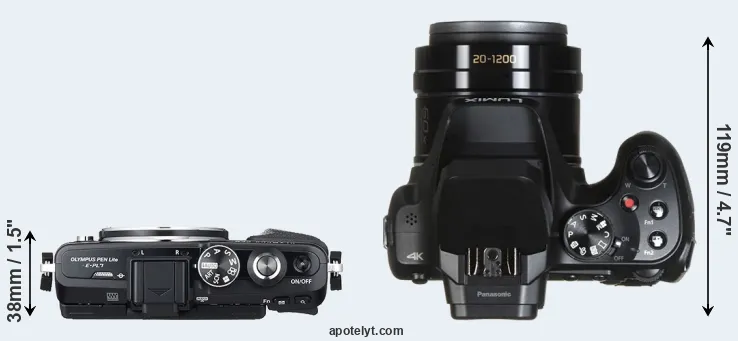 Compare E-PL7 versus FZ82 top