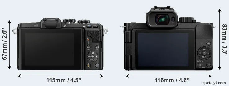 Comparison E-PL7 or G110 rear