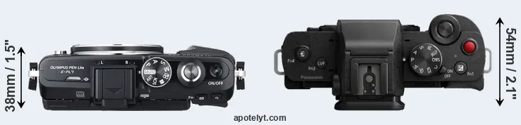 Compare E-PL7 versus G110 top