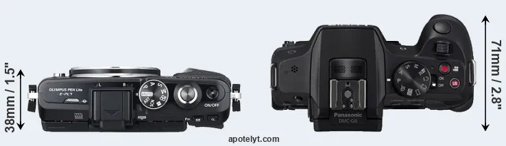 Compare E-PL7 versus G6 top
