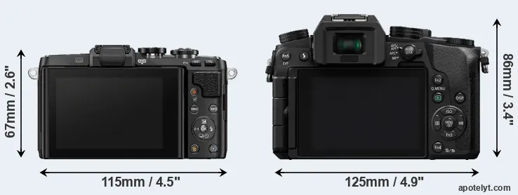 Comparison E-PL7 or G7 rear