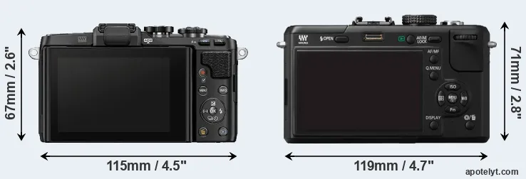 Comparison E-PL7 or GF1 rear