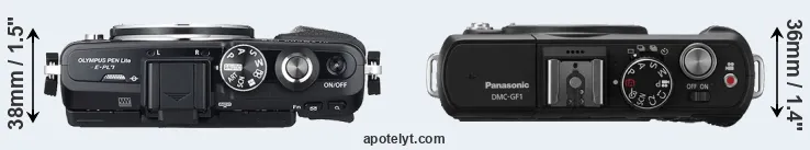 Compare E-PL7 versus GF1 top