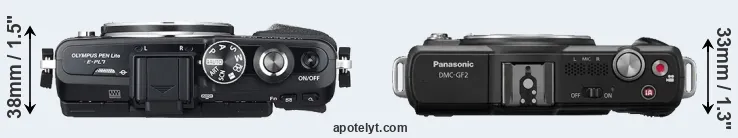 Compare E-PL7 versus GF2 top
