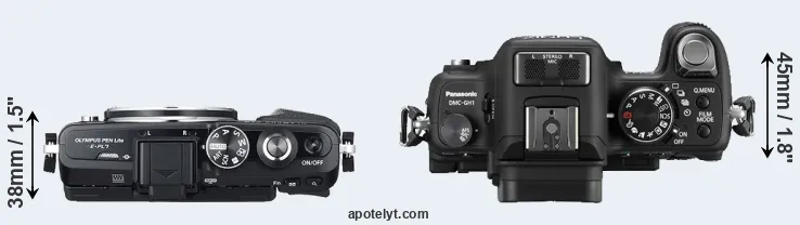 Compare E-PL7 versus GH1 top