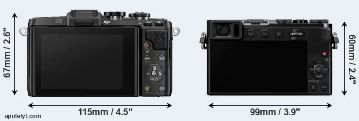 Comparison E-PL7 or GM5 rear