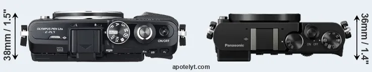 Compare E-PL7 versus GM5 top
