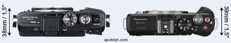 Compare E-PL7 versus GX1 top