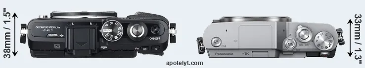 Compare E-PL7 versus GX800 top