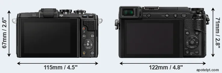 Comparison E-PL7 or GX85 rear