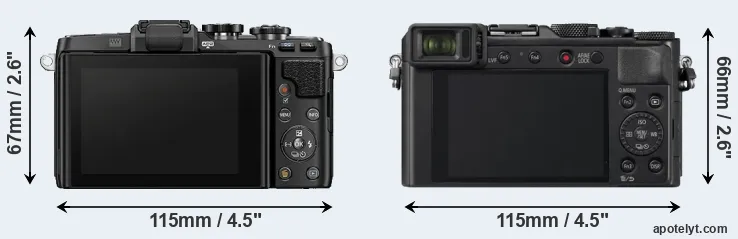 Comparison E-PL7 or LX100 II rear