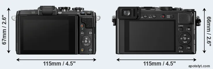 Comparison E-PL7 or LX100 rear