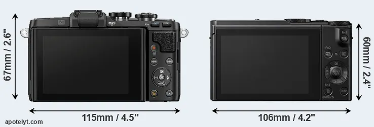 Comparison E-PL7 or LX15 rear