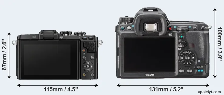 Comparison E-PL7 or K-3 rear