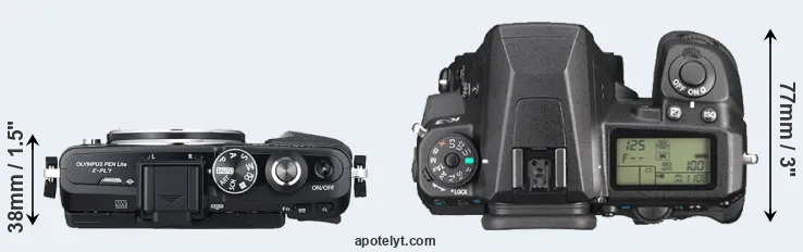 Compare E-PL7 versus K-3 top