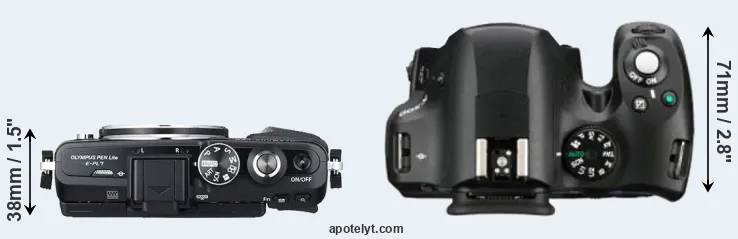 Compare E-PL7 versus K-500 top
