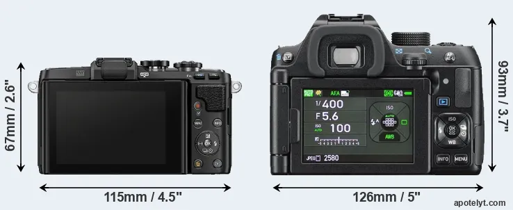 Comparison E-PL7 or K-70 rear