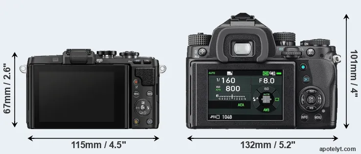 Comparison E-PL7 or KP rear