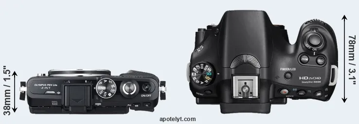 Compare E-PL7 versus A58 top