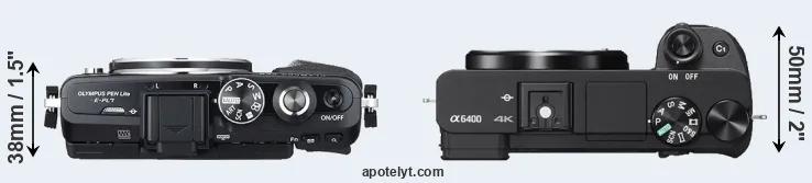 Compare E-PL7 versus A6400 top