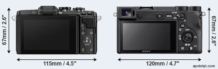 Comparison E-PL7 or A6500 rear