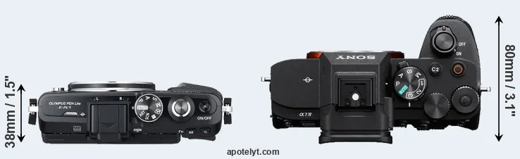 Compare E-PL7 versus A7 IV top