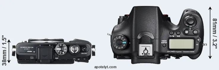 Compare E-PL7 versus A77 II top
