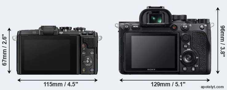 Comparison E-PL7 or A7R IV rear