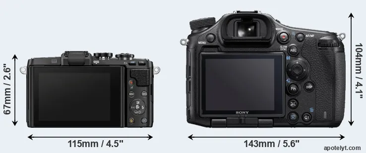 Comparison E-PL7 or A99 II rear