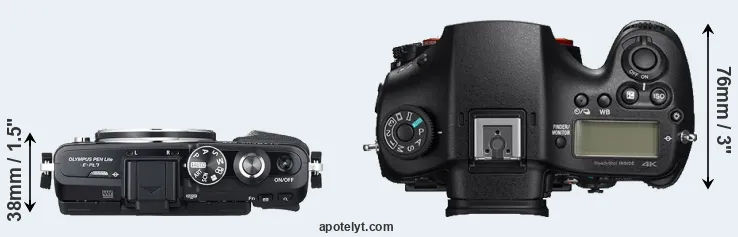 Compare E-PL7 versus A99 II top
