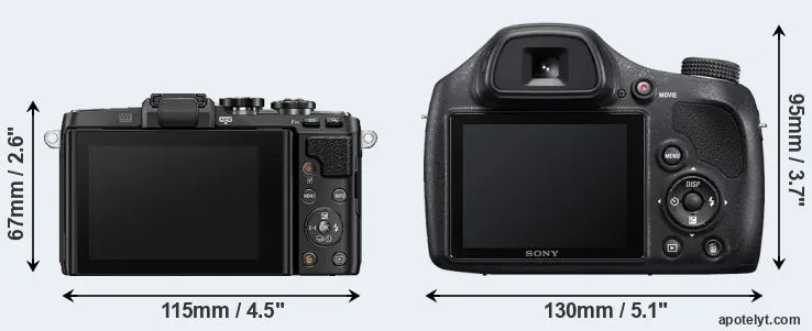 Comparison E-PL7 or H400 rear