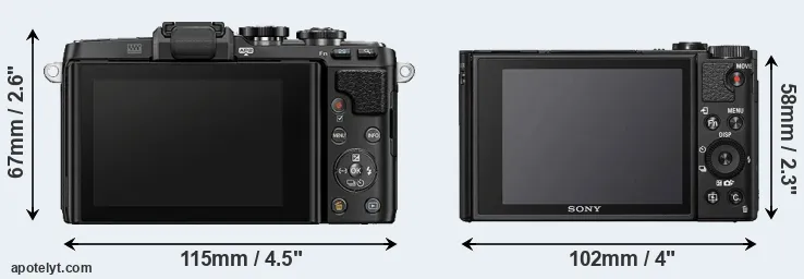 Comparison E-PL7 or HX95 rear