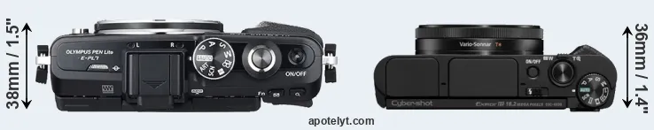 Compare E-PL7 versus HX99 top