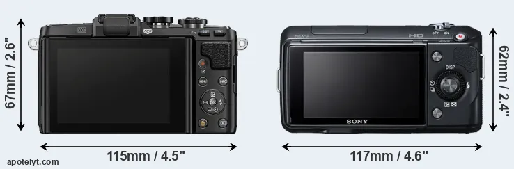 Comparison E-PL7 or NEX-3 rear