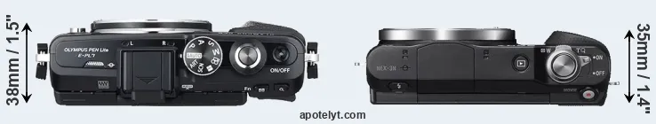 Compare E-PL7 versus NEX-3N top