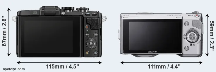 Comparison E-PL7 or NEX-5 rear