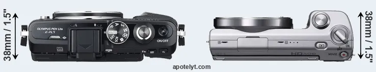 Compare E-PL7 versus NEX-5 top