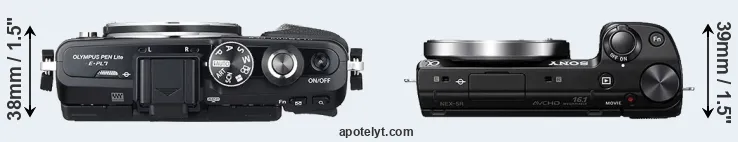 Compare E-PL7 versus NEX-5R top