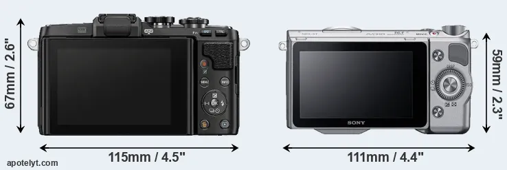 Comparison E-PL7 or NEX-5T rear