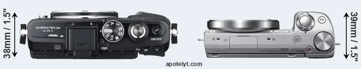 Compare E-PL7 versus NEX-5T top