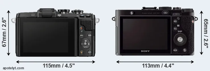Comparison E-PL7 or RX1 rear