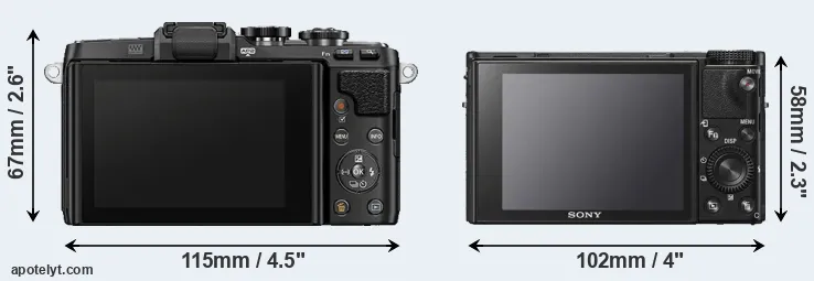 Comparison E-PL7 or RX100 VI rear