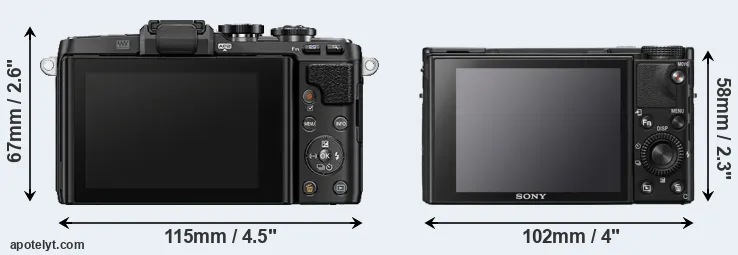 Comparison E-PL7 or RX100 VII rear