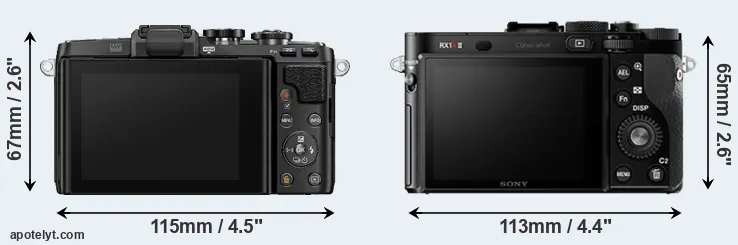 Comparison E-PL7 or RX1R II rear