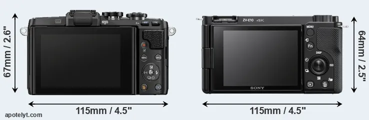 Comparison E-PL7 or ZV-E10 rear